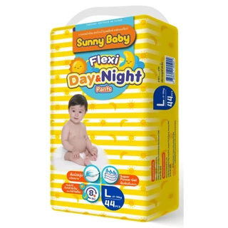 ผ้าอ้อมเด็ก Sunny Baby รุ่น Flexi Day&Night แพ็คใหญ่ เฟล็กซี่เดย์&ไนท์ ซึมซับดี แห้งไว ได้นานถึง 8 ชม.ทั้งกลางวันกลางคืน