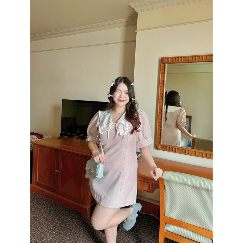 Abigail dress 🎀✨ เดรสปกระบายติดโบว์ - merrychubbyhouse - รูปที่ 5