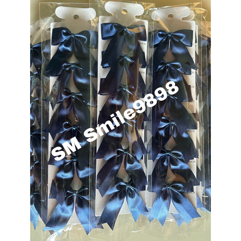 โบว์นักเรียน สีกรม 1 แผง มี 6 ชิ้น ราคา/แผง [มีพร้อมส่ง]