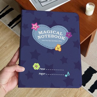 🌻24 ชั่วโมง🌻เคส ipad magical notebook วัสดุพีซี Air8 Gen12 สีม่วงเข้ม คช่องใส่ปากกาด้านขวา เคสป้องกัน Air6