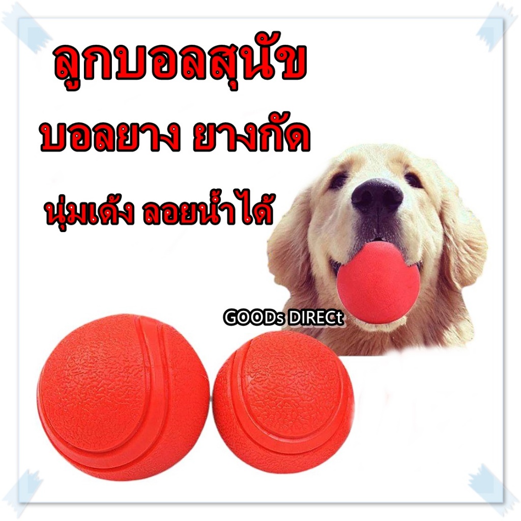 ลูกบอลสุนัข บอลหมา บอลยาง ยางกัด ของเล่นสุนัข นุ่มเด้ง ลอยน้ำได้