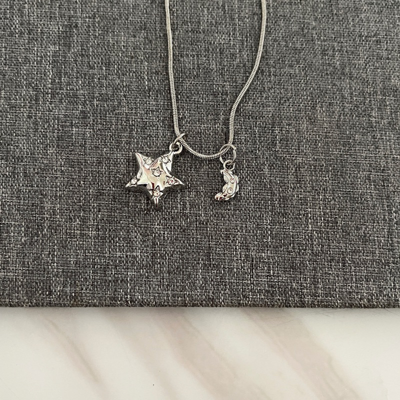 necklace handmade (สร้อยคอจี้ดาวและพระจันทร์)