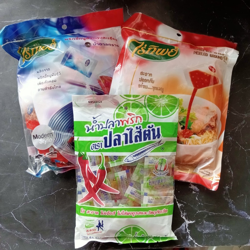 Bakeland พริกน้ำส้ม พริกน้ำตาล ซอง สำเร็จ ไร่ทิพย์ พริกน้ำปลาซอง ไส้ตัน บรรจุ 50 ซอง/แพ็ค เครื่องปรุ