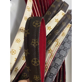 สายหิ้วลำโพงDIYขนาด1.5นิ้วด้านหลังบุด้วยผ้าหนังกลับสีแดงมีดั…