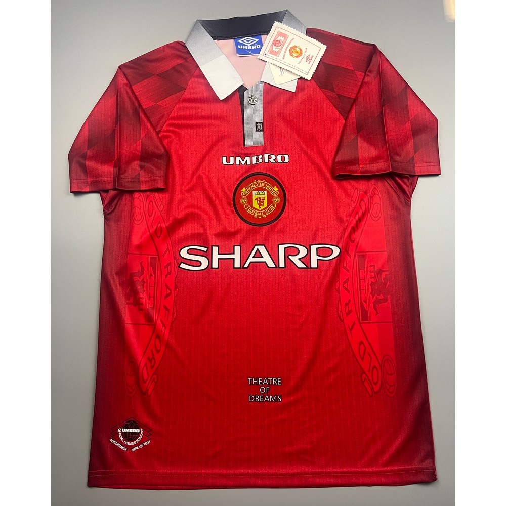 เสื้อบอล ย้อนยุค แมนยู 1996 เหย้า Retro Manchester United Home  เรโทร คลาสสิค 1996-97