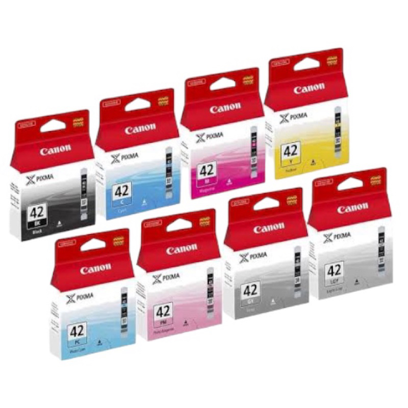 Canon CLI-42 BK/ C/ M/ Y/ PC/ PM/ GY/ LGY ตลับหมึกอิงค์เจ็ท ชุดสี แยก 8 ตลับ