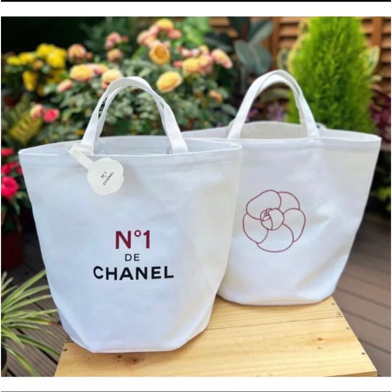 Chanel tote bag no.1 /Chanel mini cotton /Shopping bag กระเป๋าชาแนลนัมเบอร์วันสีขาว สวยมาก
