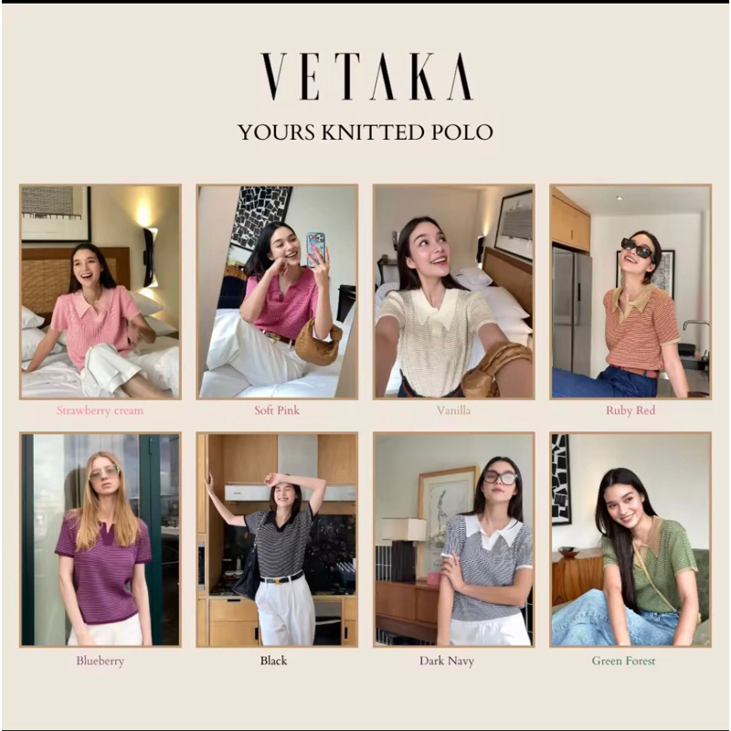 vetaka yours knitted top vanilla มือ 2