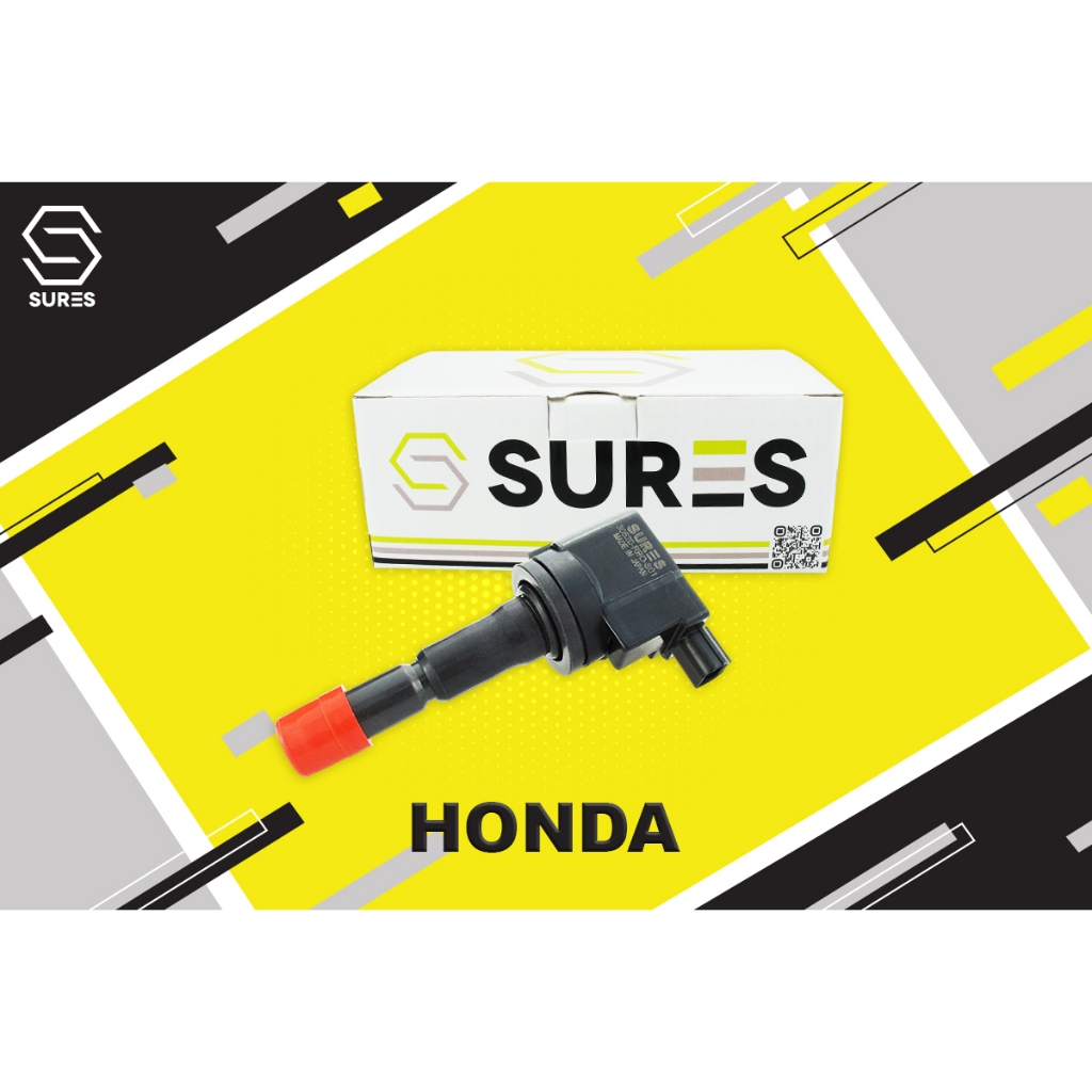 🔥ถูกสุด🔥คอล์ยจุดระเบิด SURES - HONDA JAZZ GE i-vtec / CITY i-vtec / FREED / BRIO AMAZE ปี2008-2012 -
