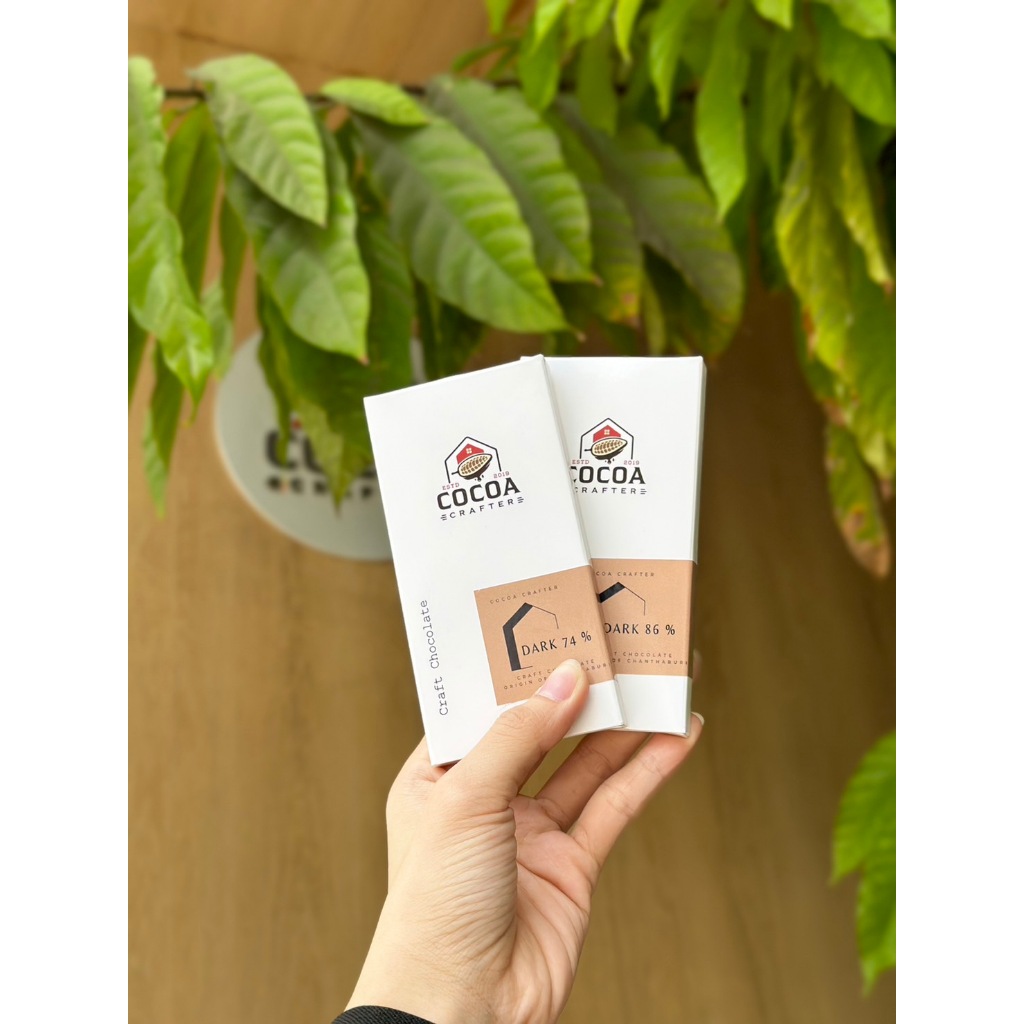 ดาร์กช็อกโกแลต ช็อกโกแลตบาร์ ช็อกโกแลตแท่ง 74%, 86% Dark Chocolate (74% & 86% Cacao) Craft Chocolate