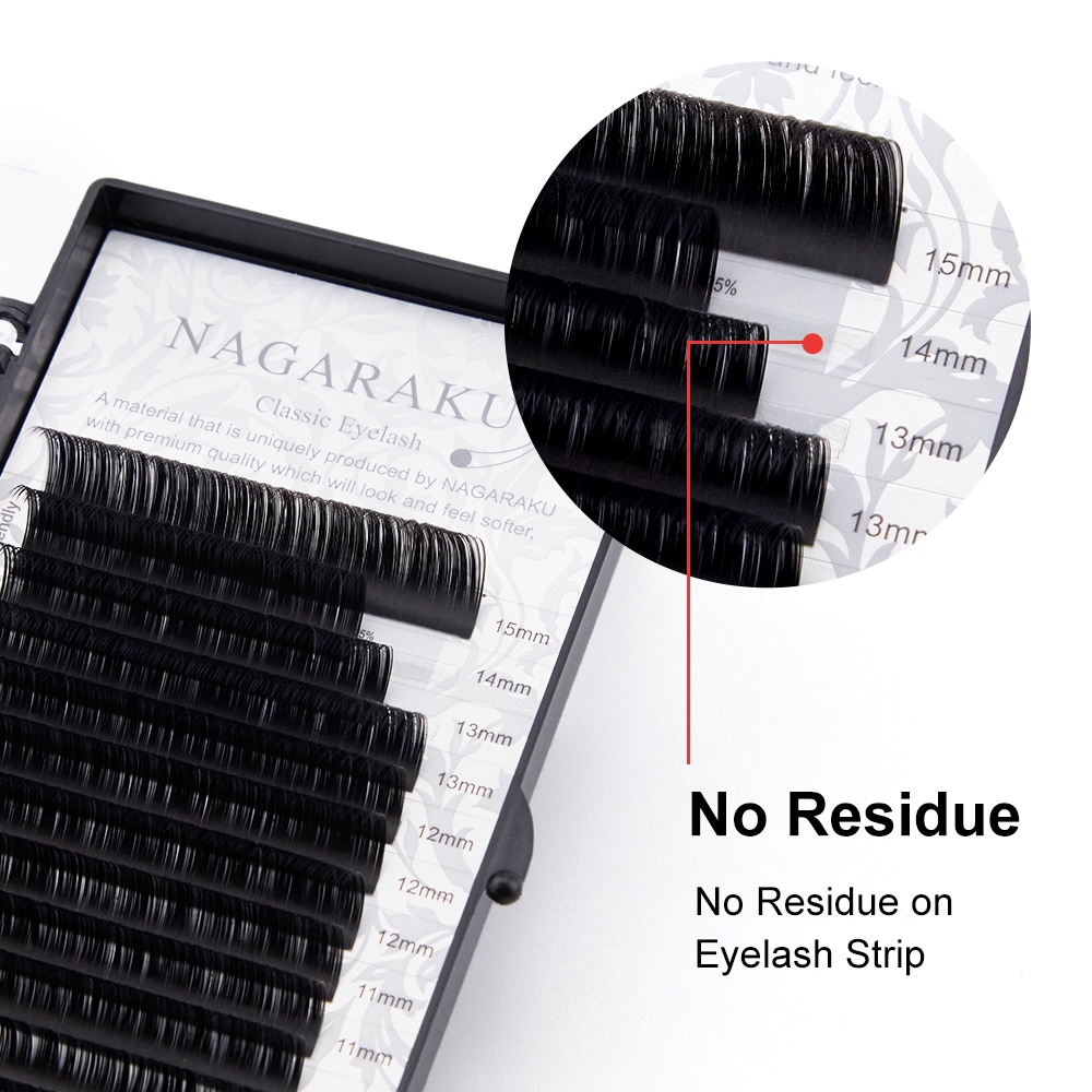 ขนตาปลอม NAGARAKU คลาสสิก Classic กล่องเทา เส้นกลม ขนตานาการากุ ผสม7-15mm&16-20mm เคิฟC,D,L,LC *ของแท้100%*💝ส่งไวในไทย รูปที่ 5