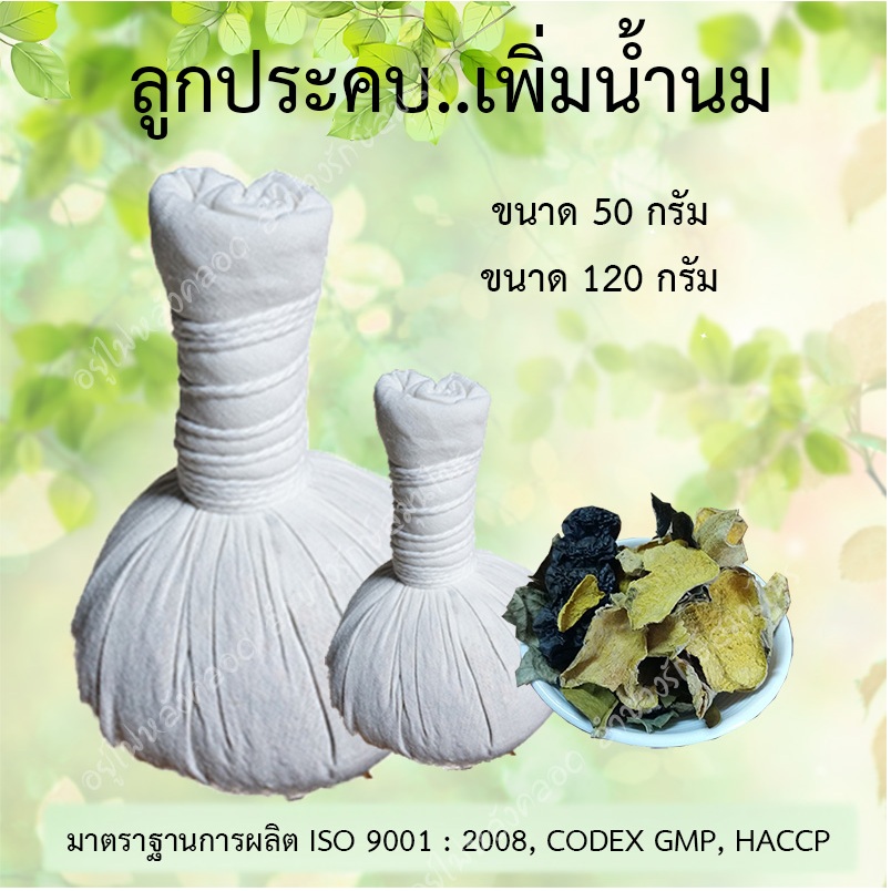 ลูกประคบเพิ่มน้ำนม ลูกประคบเต้านม ช่วยกระตุ้นน้านม น้ำนมเยอะ(ผลิตโรงงานมาตราฐาน ISO 9001:2008, CODEX GMP, HACCP)