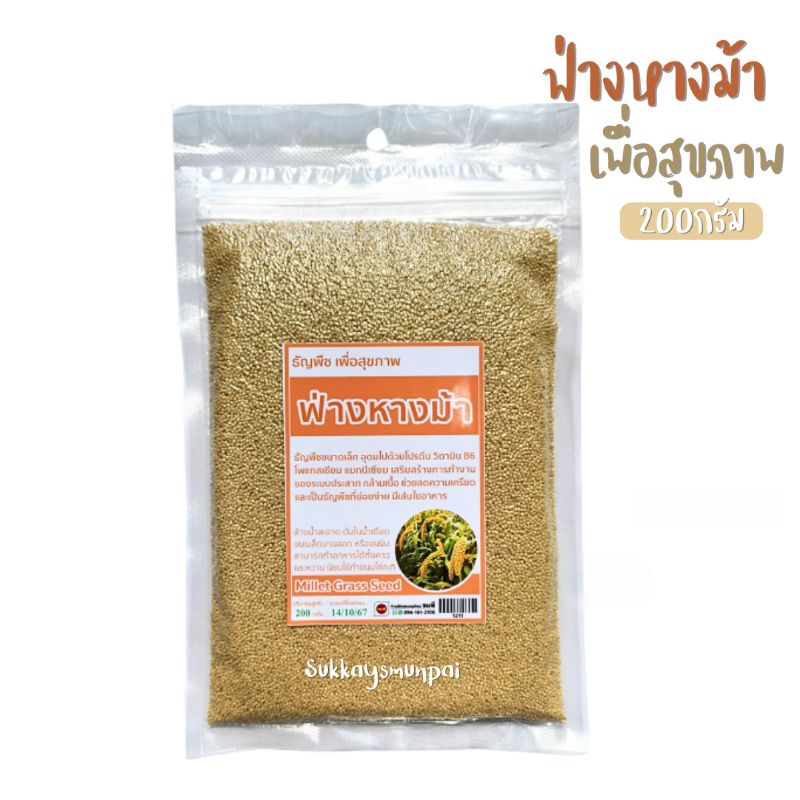 ข้าวฟ่างหางม้า 200g Millet Grass Seed มีโปรตีน เส้นใยอาหาร ย่อยง่าย