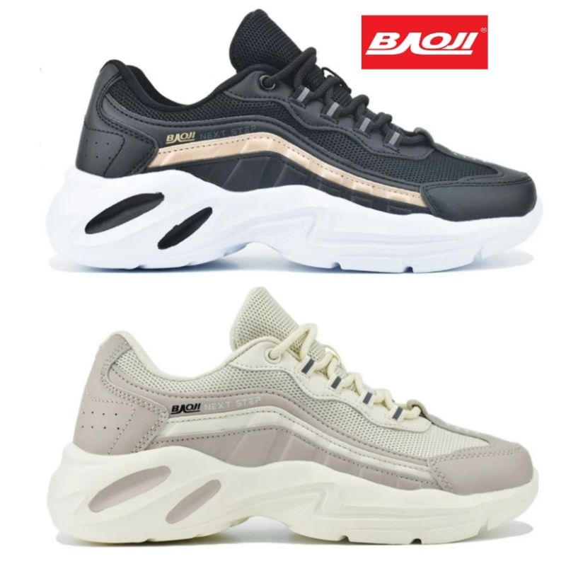 รองเท้าผ้าใบหญิง​ ​BJW732 ขาว ชมพู​ ครีม​ Baoji​ ใส่เรียน​ ลำลอง​ เที่ยวเล่น​ ทำงาน​ ออกกำ​ลัง​กาย​ได้