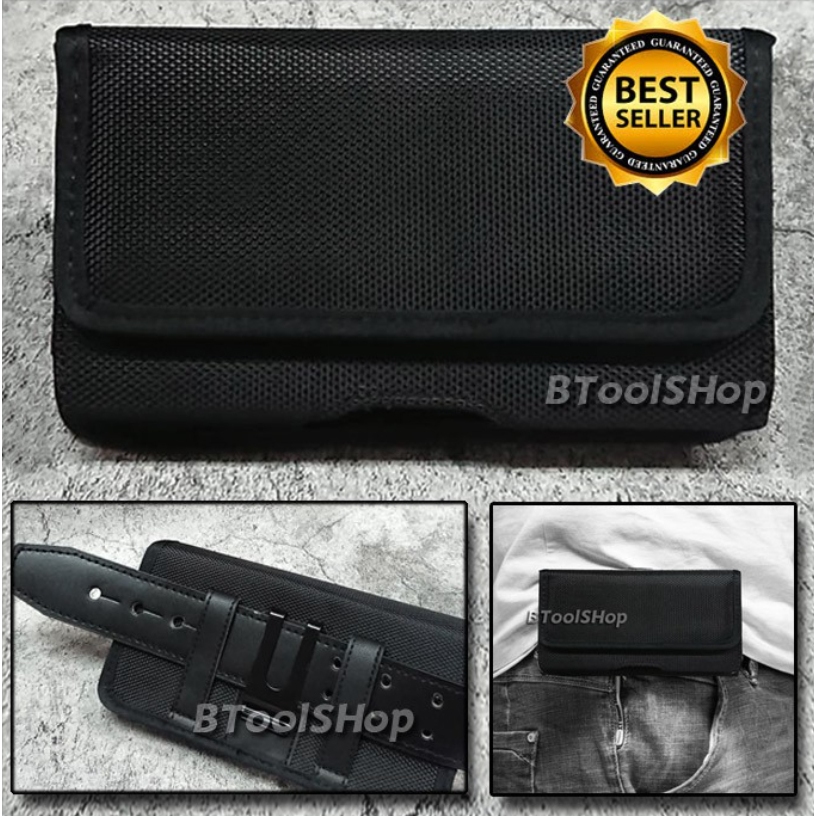 BB032 ซองมือถือ แบบผ้าใส่โทรศัพท์ 6.5 นิ้ว ซองใส่โทรศัพท์ ซองโทรศัพท์แนวนอน สอดสายเข็มขัดและเหน็บเอวกางเกง