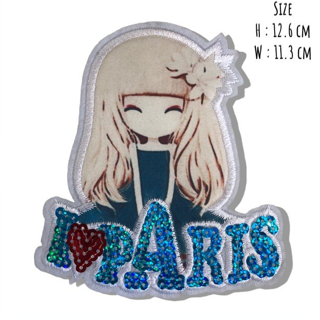 ตัวรีดลายผู้หญิง งาน DIY เสื้อผ้า กระเป๋า รองเท้า รีดกับวัสดุที่เป็นผ้าได้หลากชนิดหรือนำไปเย็บ ปะเสื้อผ้า งานปักผ้า
