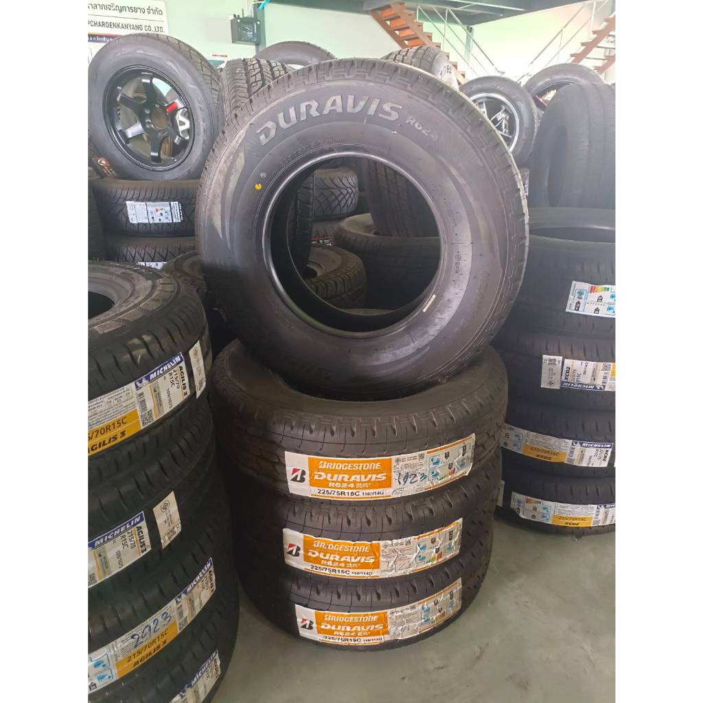 ยาง BRIDGESTONE 225/75R15 DURAVIS R624 HEAVY DUTY ยางใหม่ปี23