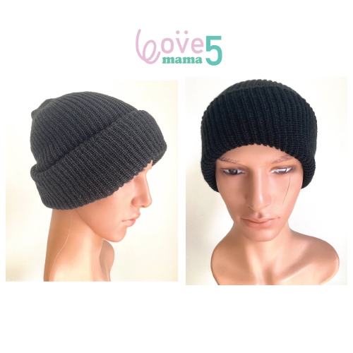 หมวกไหมพรมกันหนาว สีดำ หมวก Benie (รหัสJEYดำ)