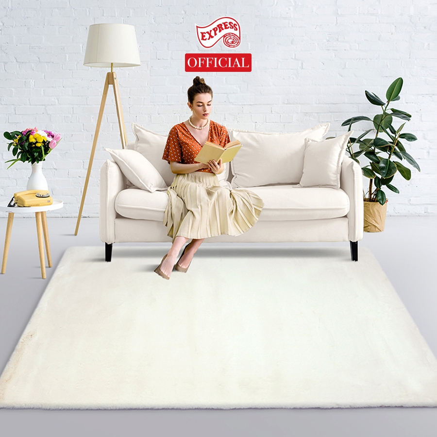 EXPRESS CARPET พรมรุ่น BAMBI ไซส์ M 120x160cm ขนยาวหนานุ่ม 35 mm มีหลายสี พรมขนกระต่าย พรมห้องนอน