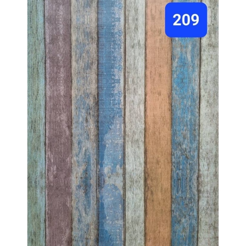 Wallpaper กาวในตัว ลายไม้วินเทจ กว้าง 45 เซนติเมตร ยาว 10 เมตรเต็ม กันน้ำ No.209