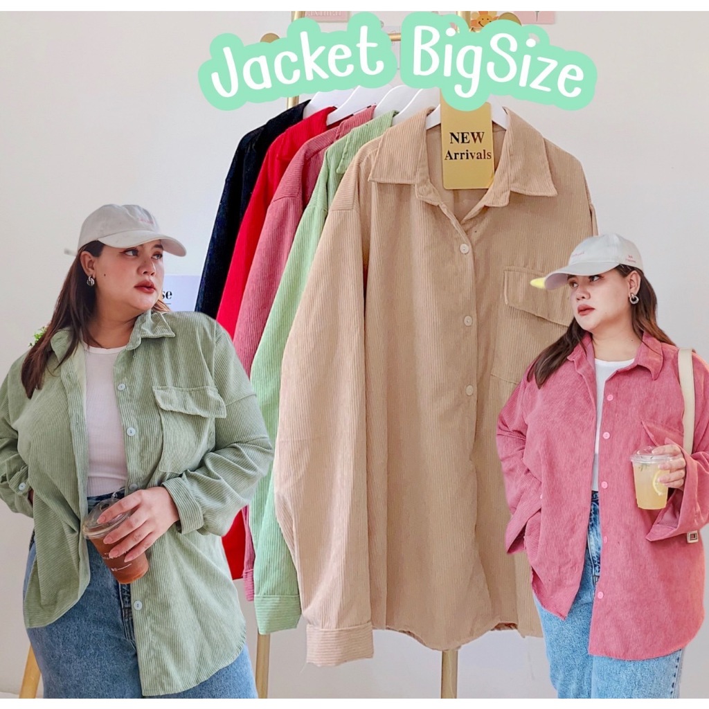 MA299 เสื้อเชิ้ตไซส์ใหญ่คนอ้วนสาวอวบผ้าลูกฟูก