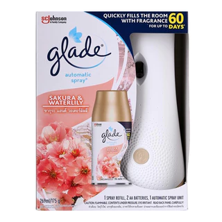 (ตัวเครื่อง + รีฟิล + ถ่าน 2 ก้อน) Glade automatic spray air freshener สเปรย์ปรับอากาศอัตโนมัติ มี 5 กลิ่น