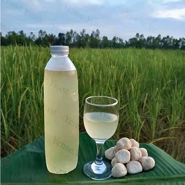 ลูกแป้งสาโท rice wine 1ลูก ข้าว2กก. ได้น้ำ2ลิตร กระแช่น้ำขาว Sato สูตรโบราณ