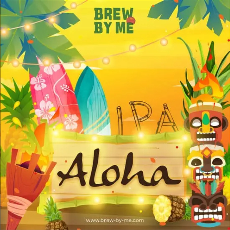 ชุดวัตถุดิบทำเบียร์ Aloha IPA ขนาด 2.5 แกลลอน (9.4 ลิตร) และ 5 แกลลอน (18.9 ลิตร) Beer Kit