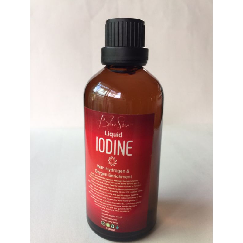 IODINE (ไอโอดีน)Liquid ขวดแก้วจุกหยด 100ml.