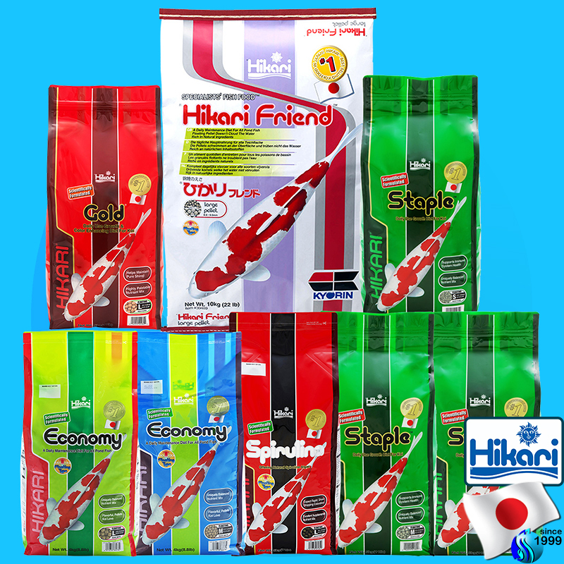 Hikari Economy / Friend / Gold / Spirulina / Staple อาหารปลาคราฟ koi food อาหารปลาลอยน้ำ floating fish food