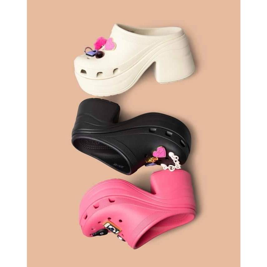 Crocs Siren Clog+free6Jibbitzs=150฿ รองเท้าแตะส้นสูงผู้หญิ่ง สูง10cm เบาพืนนิ่มใส่สวยหรูดูดีมาก ส่งจากไทย1-3วันได้รับของ