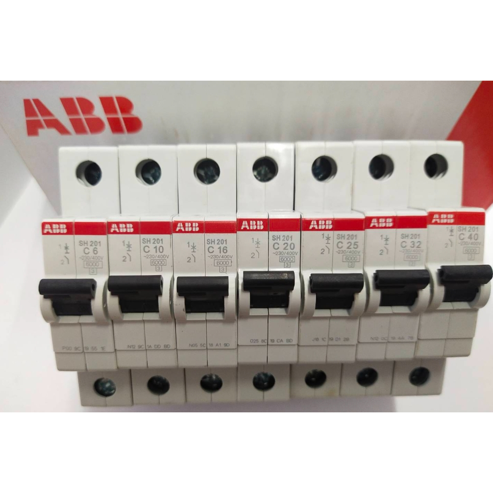 ABB เบรกเกอร์เซอร์กิตลูกย่อย ABB SH201C 1P 6A 10A 16A 20A 25A 32A 40A 50A