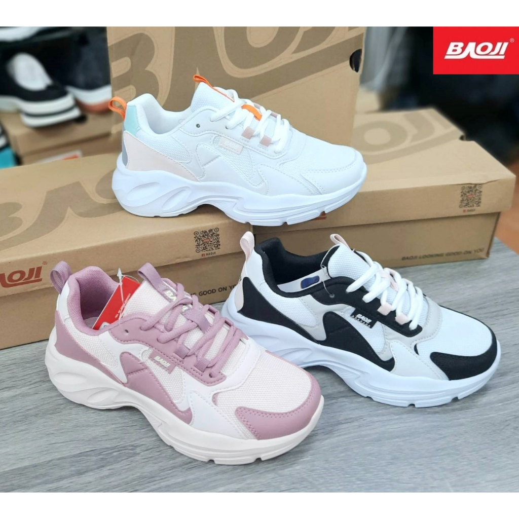 Baoji แท้ % บาโอจิผู้หญิง ผ้าใบเสริมส้น งานสวย BJW667 , BJW984