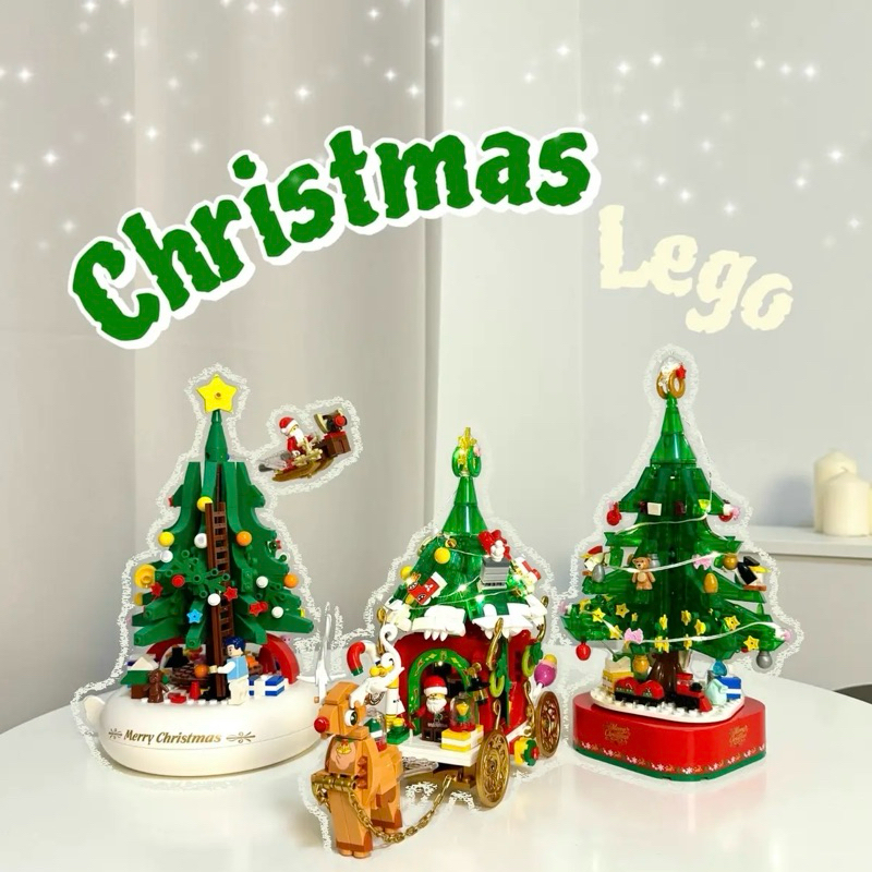 [D.ccor] พร้อมส่ง ต้นคริสต์มาส กล่องเสียง Bricks Christmas tree เทศกาลคริสต์มาส เลโก้
