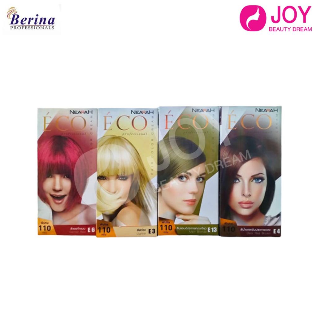 สีย้อมผม BERINA E'CO Nearah เนียร่า เอโค่ มีหลายสี หลายเบอร์ ให้เลือก