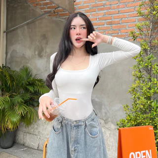 PIN81 บอดี้สูทคอเหลี่ยม Body55