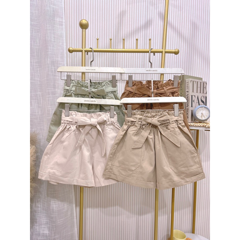 กางเกงขาสั้น รุ่น🎀เอวผูกโบว์ 997 Ribbon shorts
