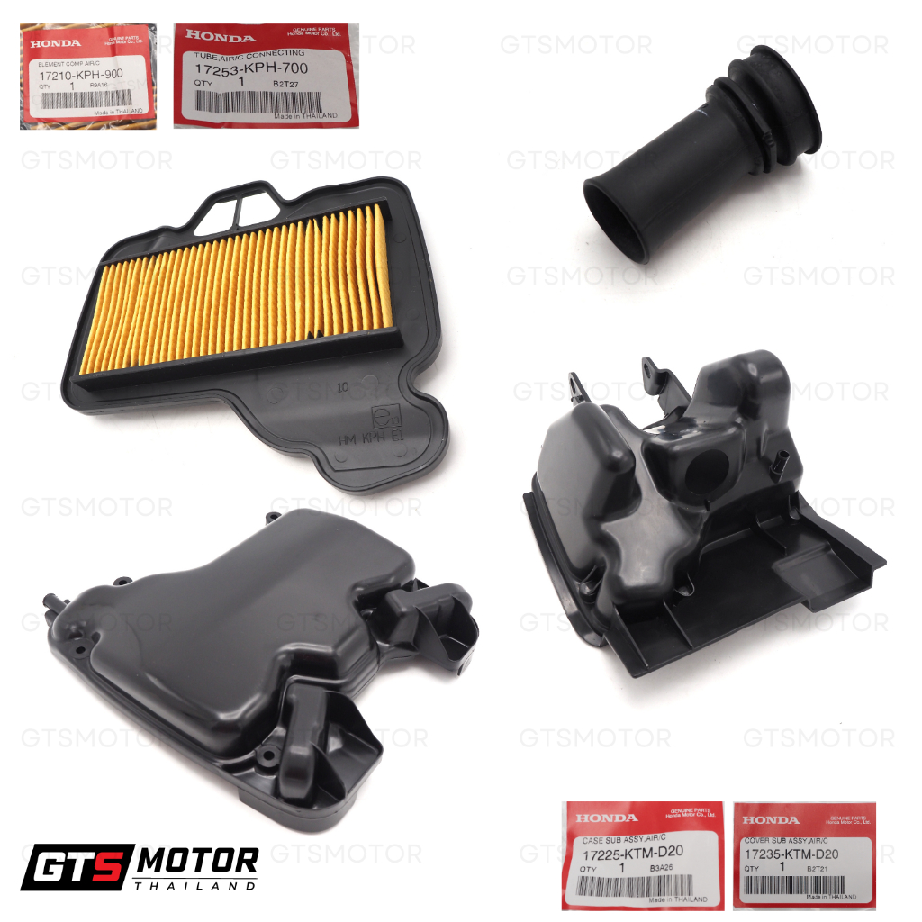แท้ศูนย์ 100%!! ชุดหม้อกรองอากาศ หม้อกรองอากาศ สำหรับ  Honda Wave125i (2005-2011) รุ่นไฟเลี้ยวบังลม เวฟ125i แท้ฮอนด้า