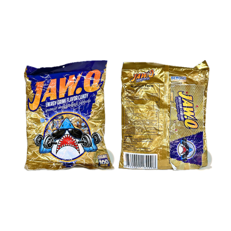 ลูกอม เครื่องดื่มชูกำลัง​ ตรา ​Jaw.Q ชนิดเม็ด​ ตรา ฉลาม บรรจุ​ 100​ เม็ด