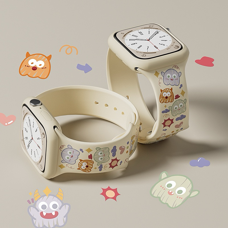 ลายใหม่!!🥰 สาย silicone + case ❤️ สำหรับหน้าปัด 38/40/41 mm และ 42/44/45 mm