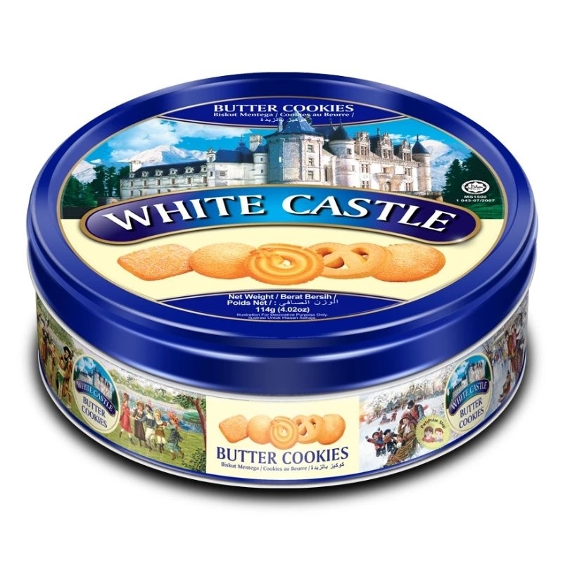 คุกกี้ บัตเตอร์ พระราชวัง Butter Cookies White Castle 80 กรัม กล่องเหล็ก ผลิตใหม่ หอม หวาน อร่อย มีอย.