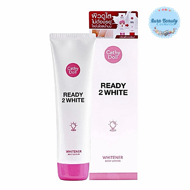 Cathy Doll Ready 2 white Whitener Body Lotion 150ml เคที่ดอลล์ เรดี้ทูไวท์ ไวท์เทนเนอร์ บอดี้ โลชั่น โลชั่นน้ำนม