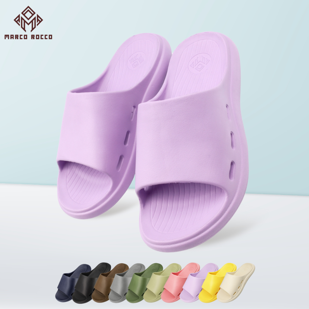 รองเท้าแตะ รองเท้าแตะลําลอง รองเท้าสุขภาพ แบบสวม สำหรับผู้หญิง ผู้ชาย กันลื่น พื้นนุ่ม หนา2.5cm Marc