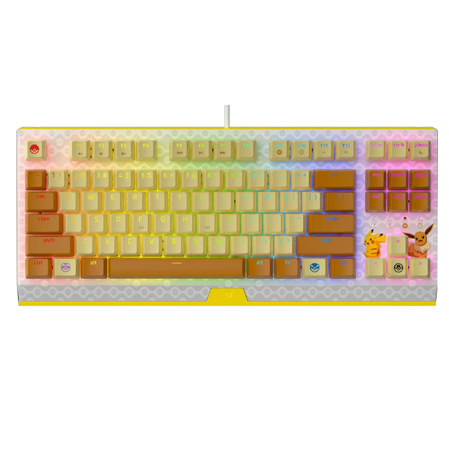 KEYBOARD RAZER BLACKWIDOW V3 TENKEYLESS POKEMON EDITION (RAZER GREEN SWITCH - RAZER CHROMA RGB - EN)