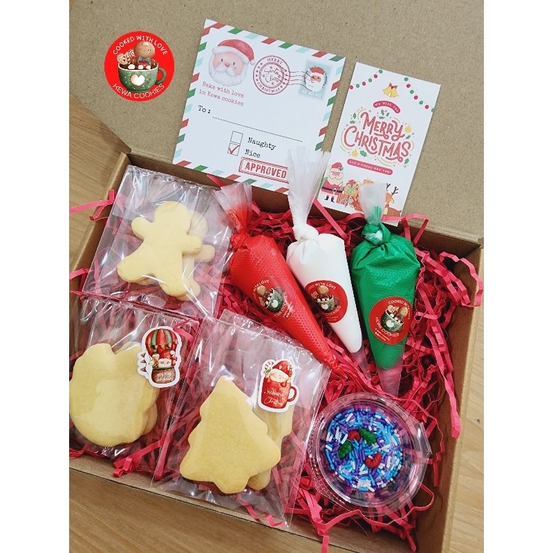 ชุดDIY ปีใหม่ คุ้กกี้คริสมาสต์ ซานต้าครอสคุ้กกี้ไอซิ่ง cookies icing ของขวัญ ของฝาก ของแจก วันปีใหม่