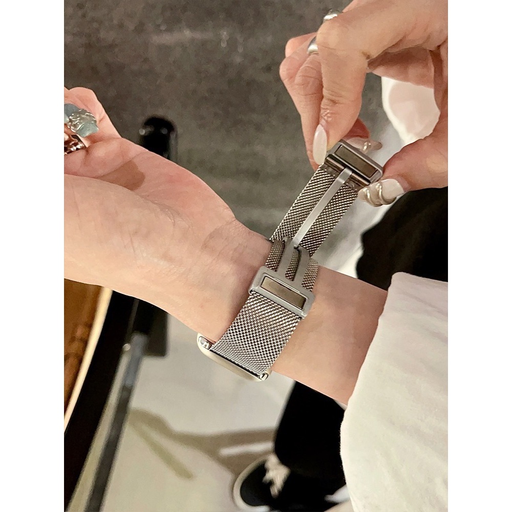 พร้อมส่ง สายแม่เหล็กแบบเหล็กล็อค ใช้ได้กับ Smart Watch 9 8 7 6 5 4 3 2 1 Se Ultra และ HK9Pro IW9mini