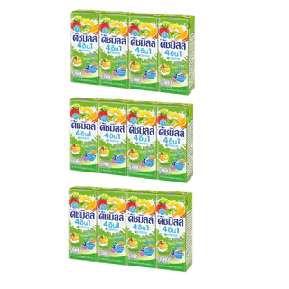 (12 กล่อง) Dutch Mill ดัชมิลล์ นมเปรี้ยว ยูเอชที 4in1 ขนาด 180 มล. แพ็คละ 4 กล่อง เลือกรสได้ [S]