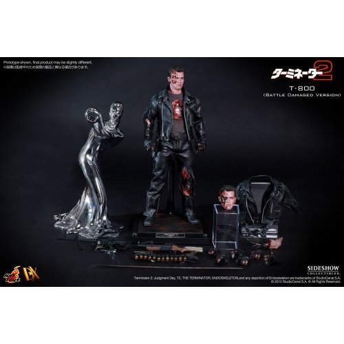 ( พร้อมส่ง ) HOT TOYS - T800 BATTLE DAMAGE - DX13 - TERMINATORS:JUDEMENT DAY