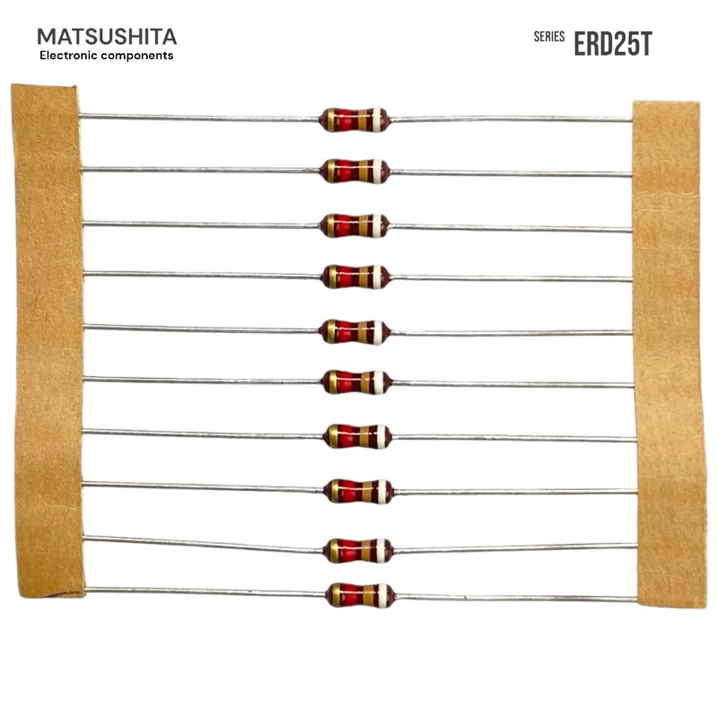 R 9.1K Ohm 0.25W 1/4W (20ชิ้น) ตัวต้านทาน Carbon Film Resistors ERD25T ERD2TJ912V 912 RES Matsushita