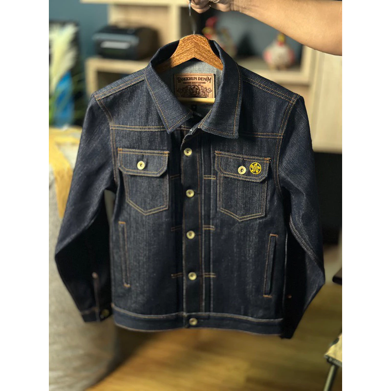 DOK KHUN DENIM JACKET 16ozรุ่น รุ่งอรุณเเขนยาว